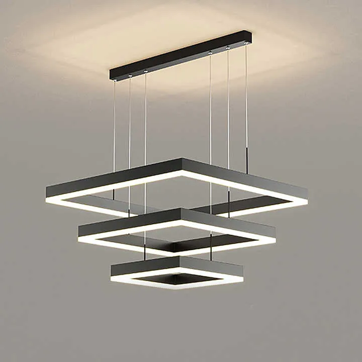 مصباح معلق حديث من الأكريليك الأسود بتصميم حديث ، مصباحModern Simple Low Energy LED Night Light for Home Bar Bedroom Kitchen Living Room Decorative Pendant Lights