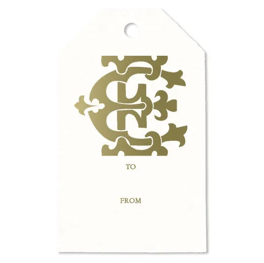 1-Letter Monogrammed Gift Tag