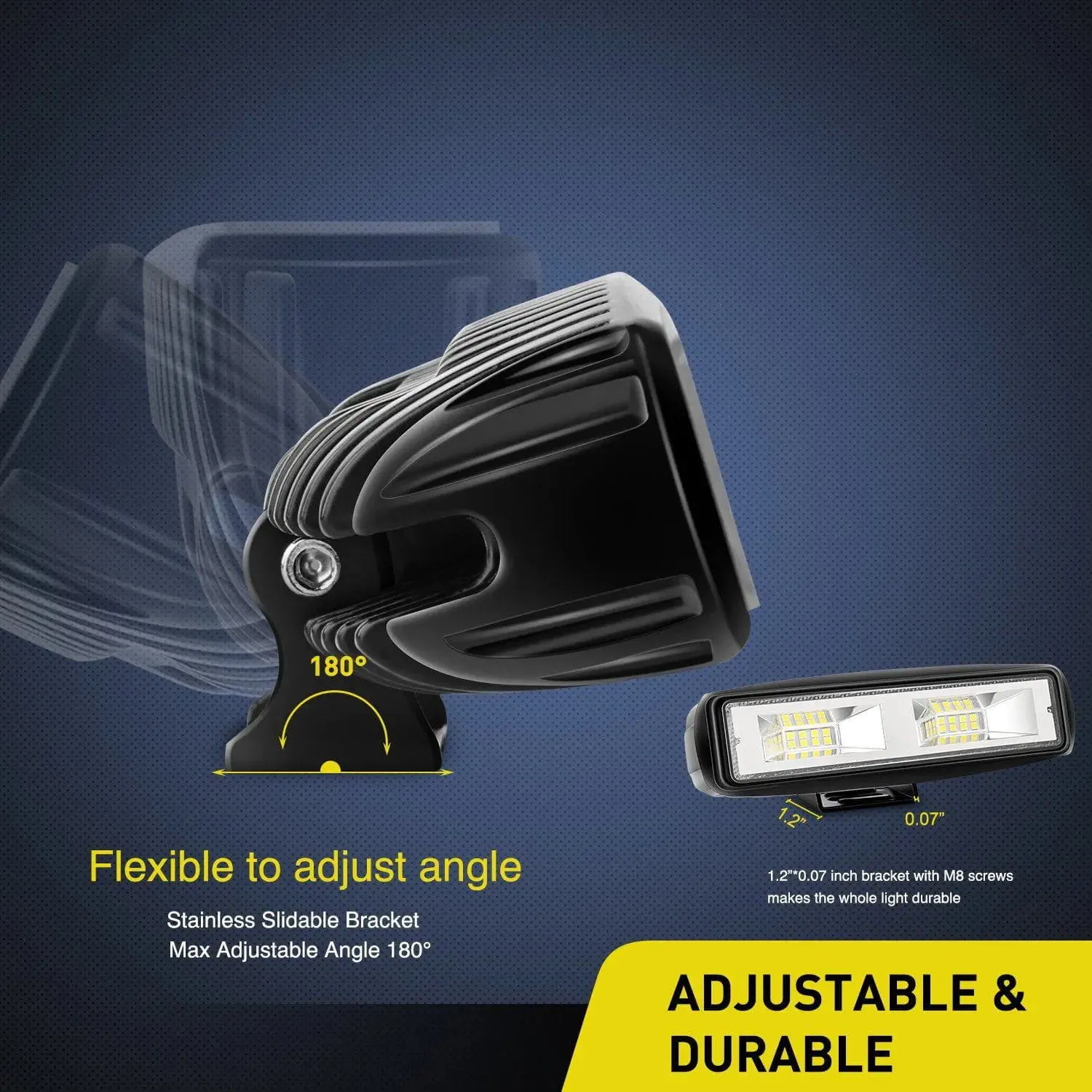 6 Inch 48W 4800LM Flood Led Work Lights (Pair)