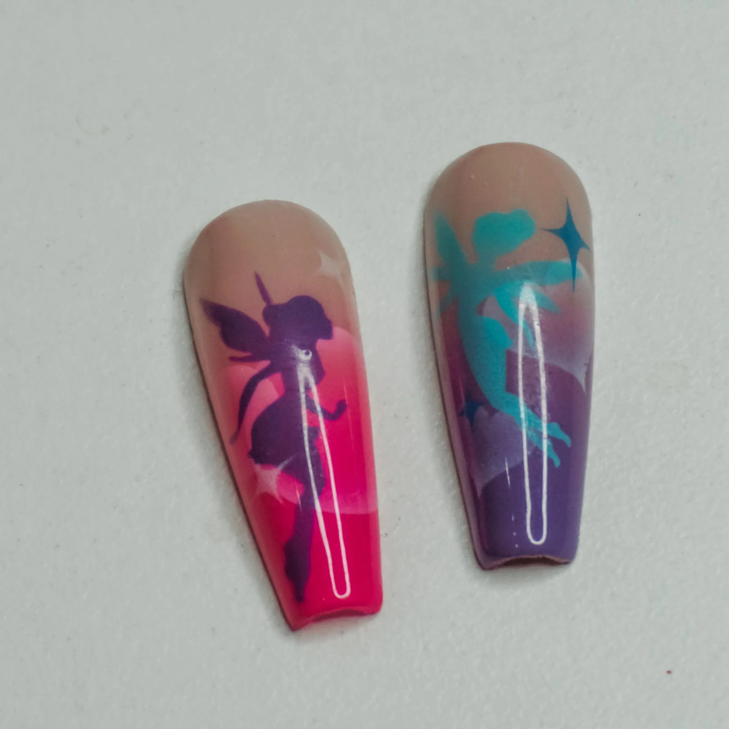 8 Fairy Nail Art Stencils Pack