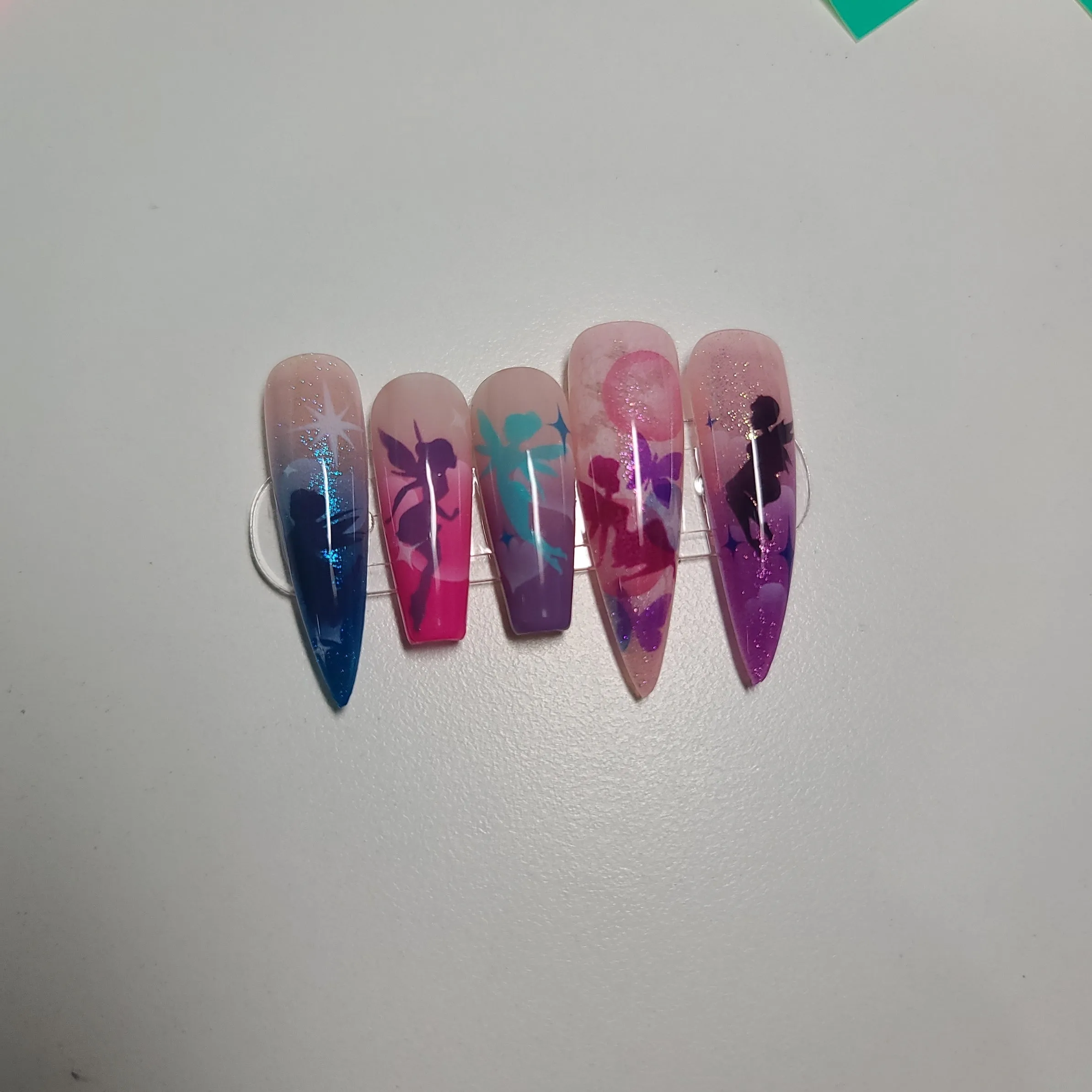 8 Fairy Nail Art Stencils Pack