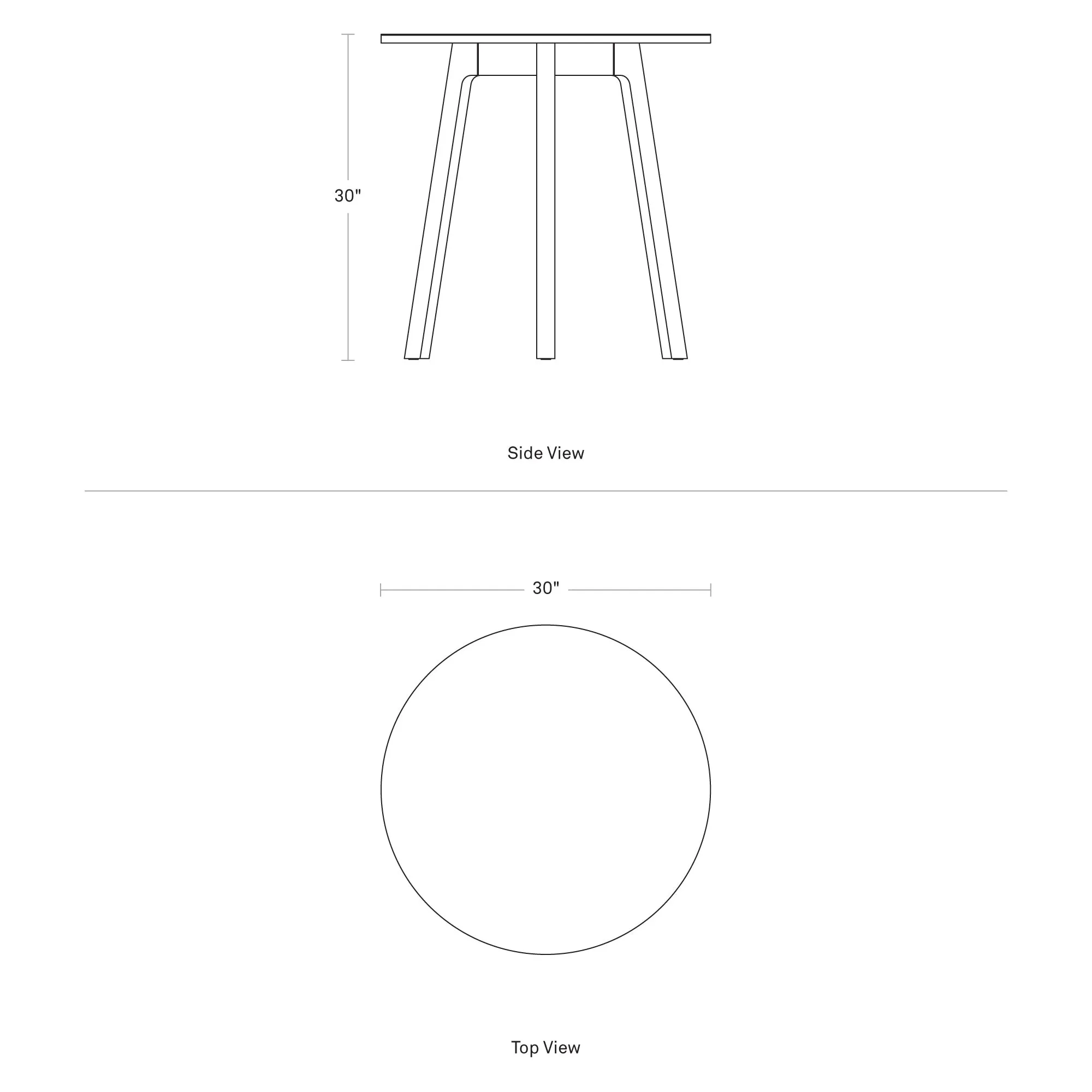 Apt Round Cafe Table