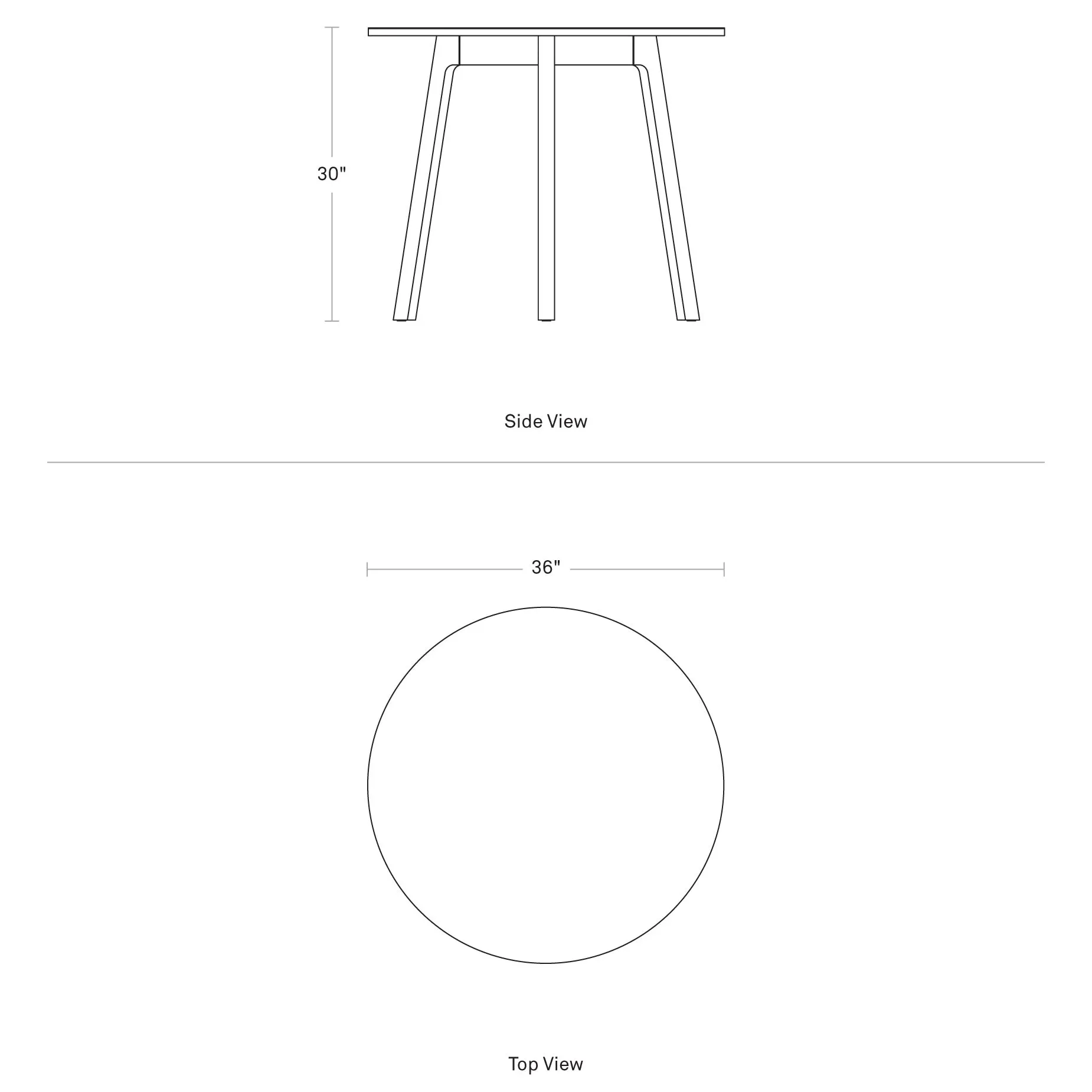 Apt Round Cafe Table