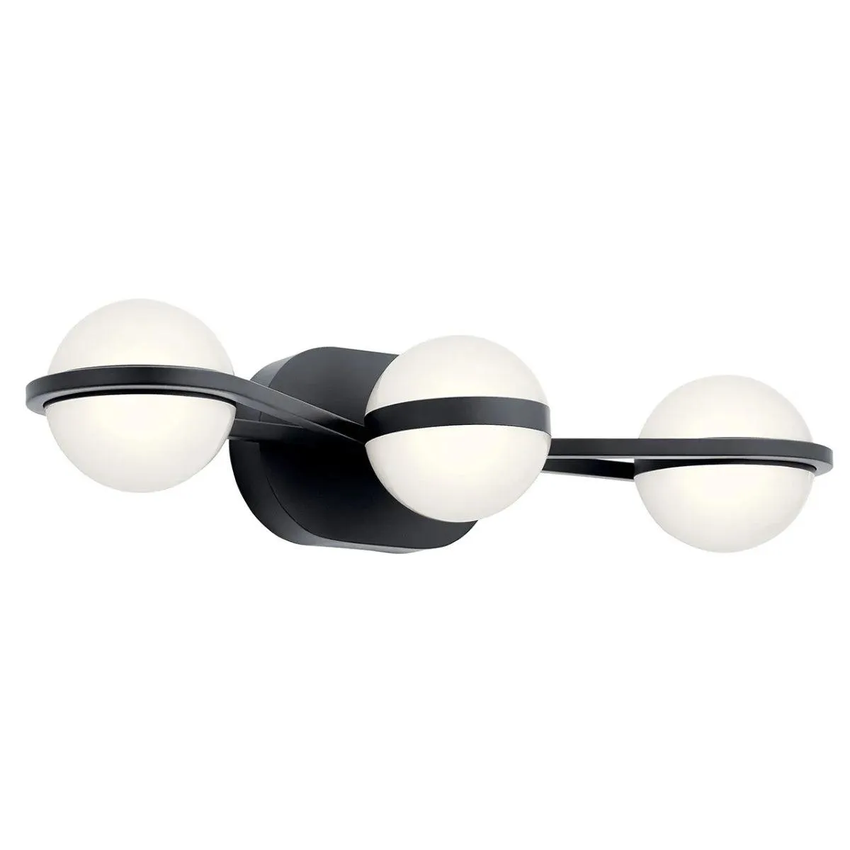 Breffin 24 In 3-Lights LED Bathroom Vanity Light, Black Finish