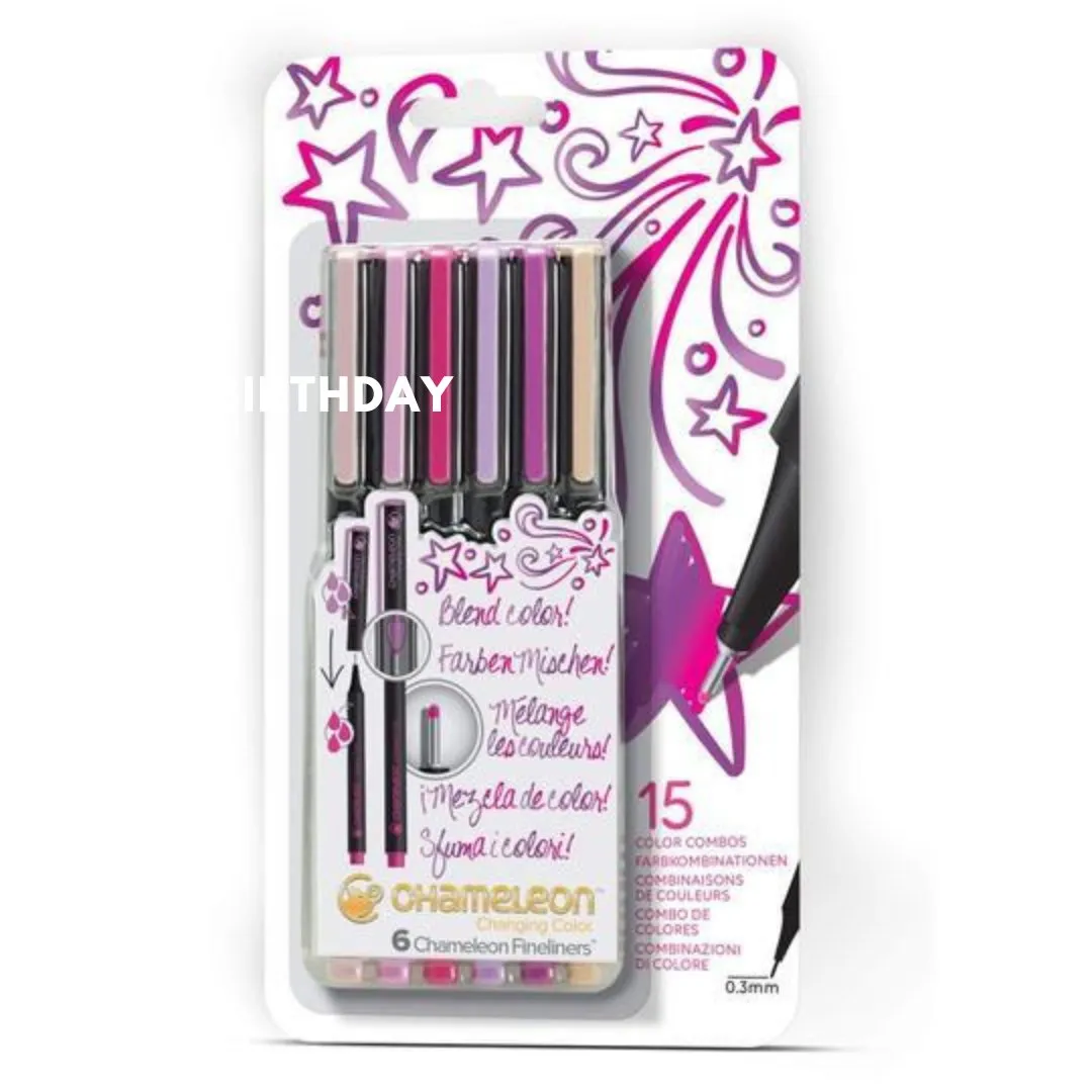 Chameleon Fineliners 6 pack Floral Colors