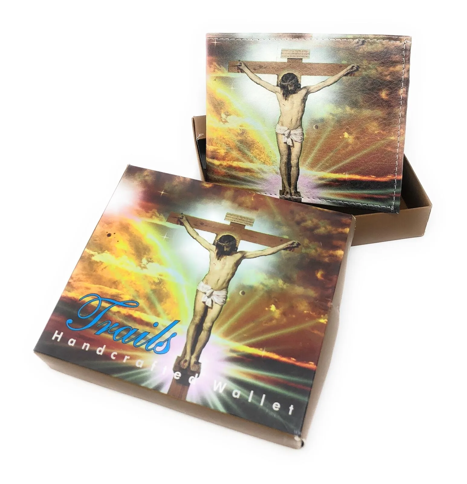Christian Jesus Bifold Wallets In Gift Box Mens Womens Kids