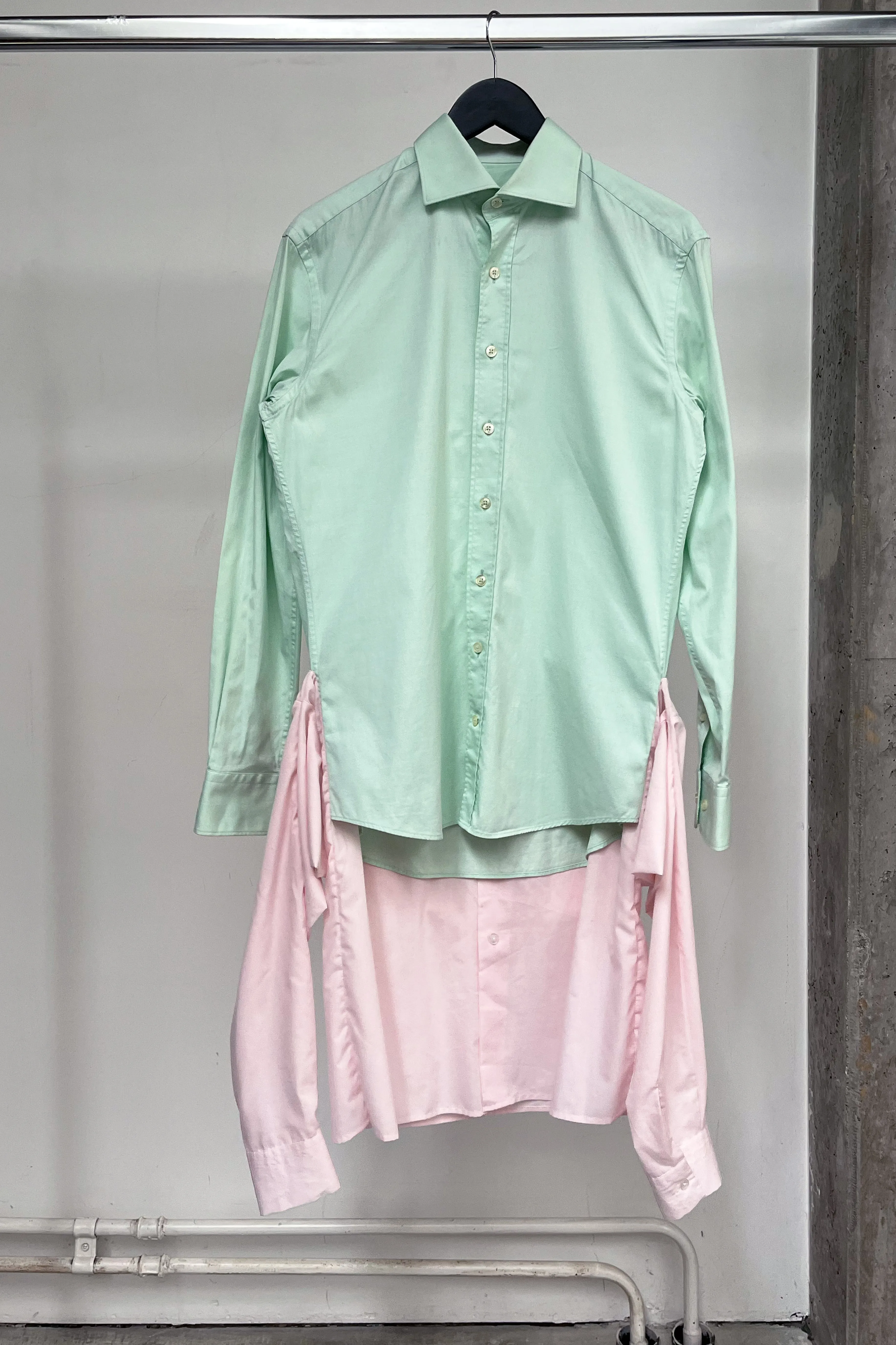 COX shirt green and pink