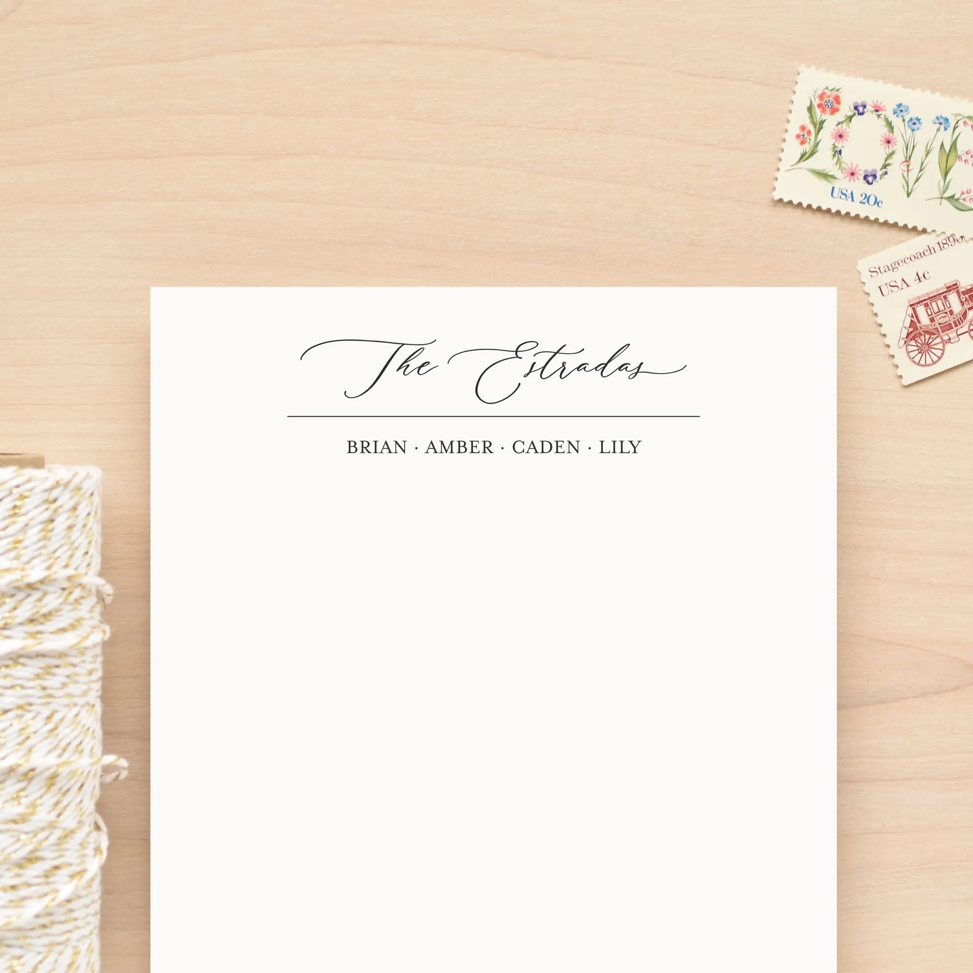 Cozy Family Personalized Notepad