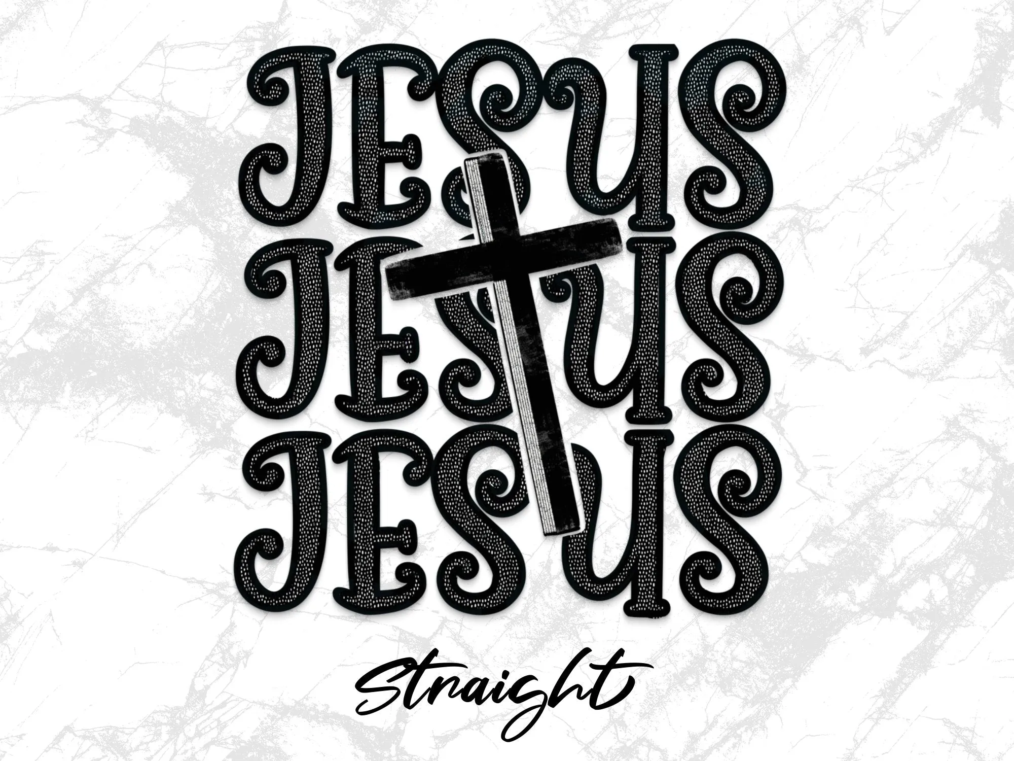Jesus Design with Cross on a Background Digital product