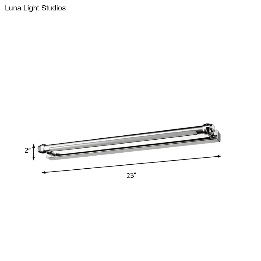 Modern LED Indoor Vanity Lamp - Stainless Steel, Chrome Finish