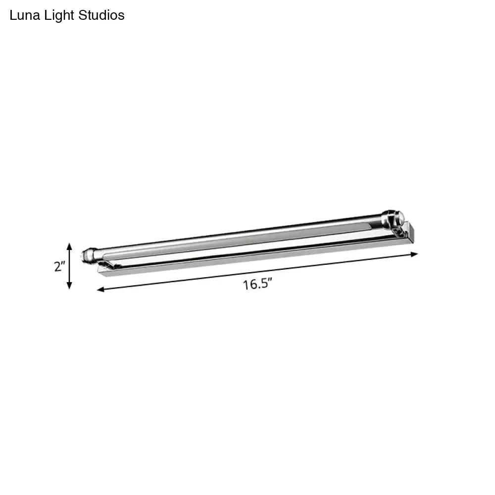 Modern LED Indoor Vanity Lamp - Stainless Steel, Chrome Finish