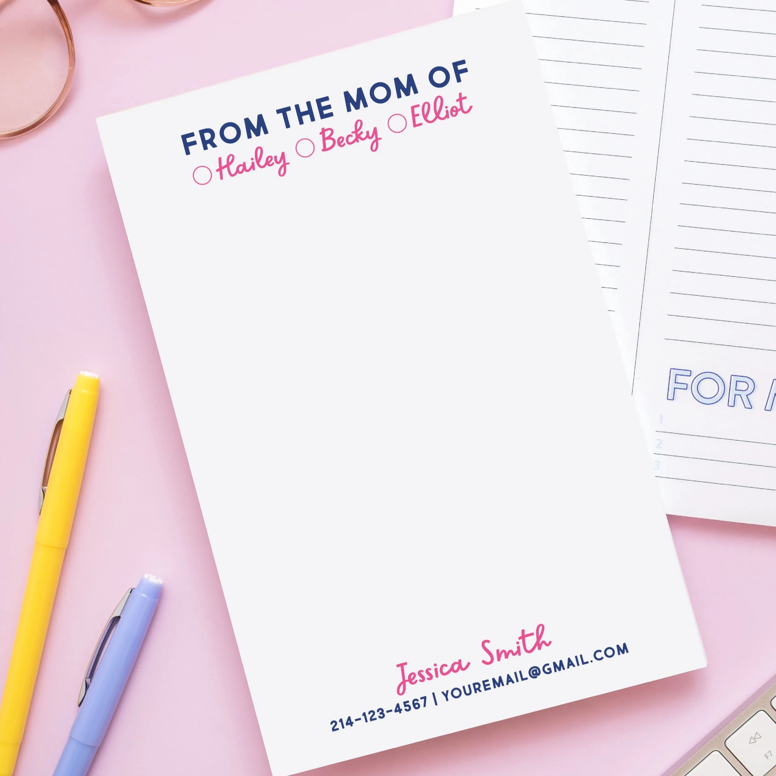 Mom Personalized Notepad
