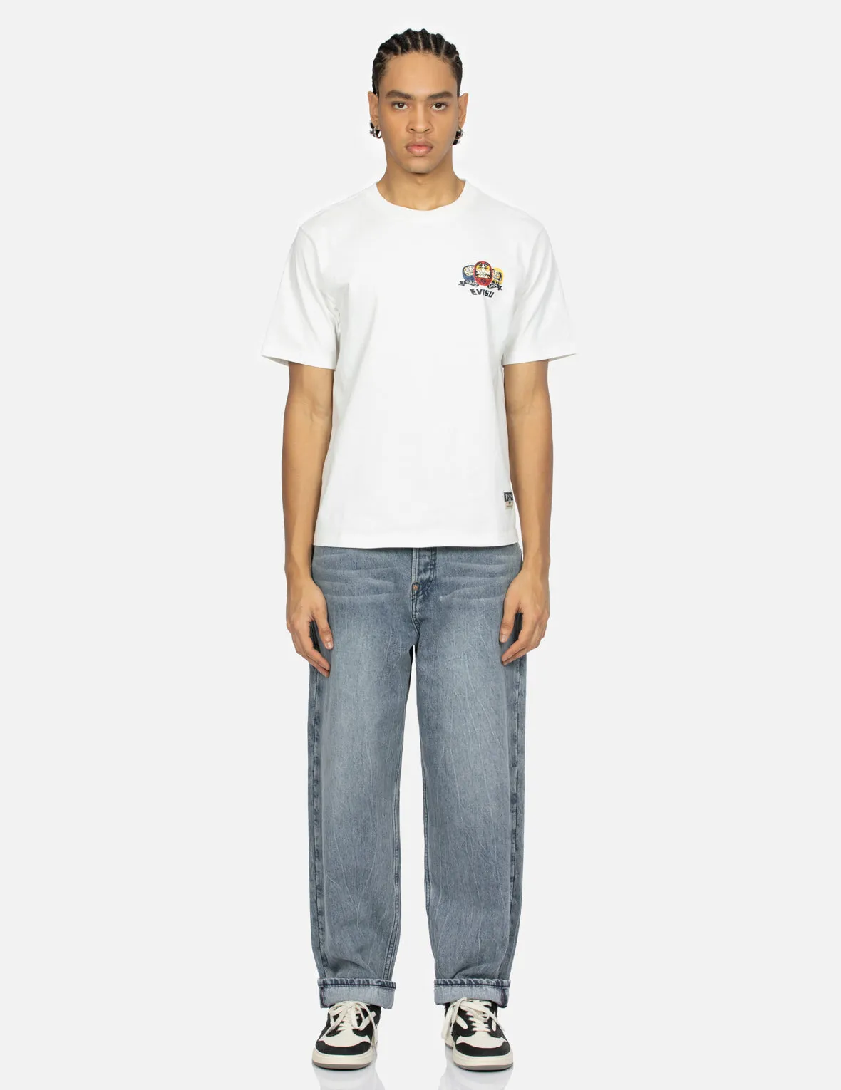 Playful Daruma Print Regular Fit T-shirt