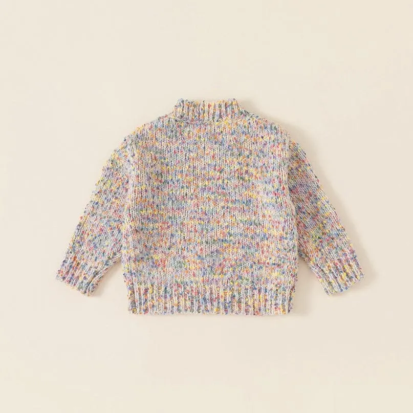 Plush Heart Colorful Knit Sweater