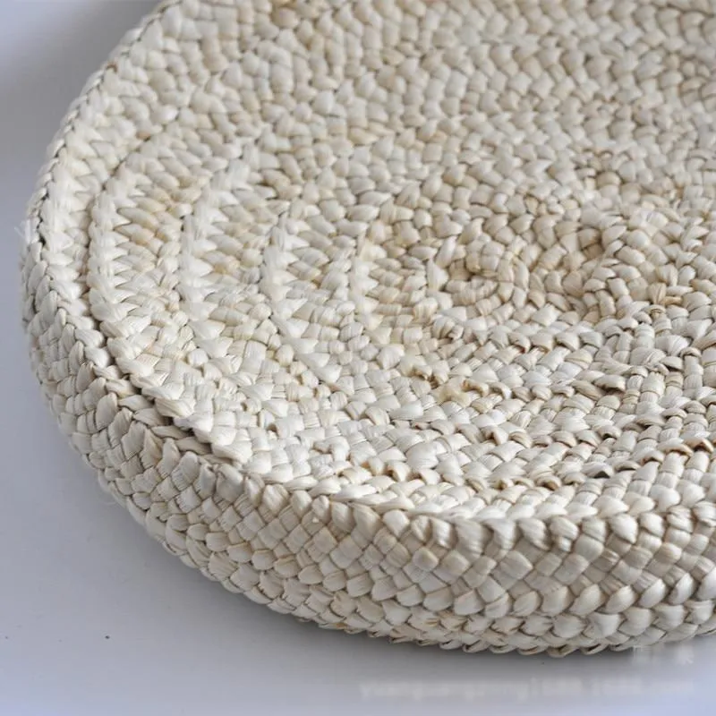 Scallop Woven Straw Tote Beach Bag