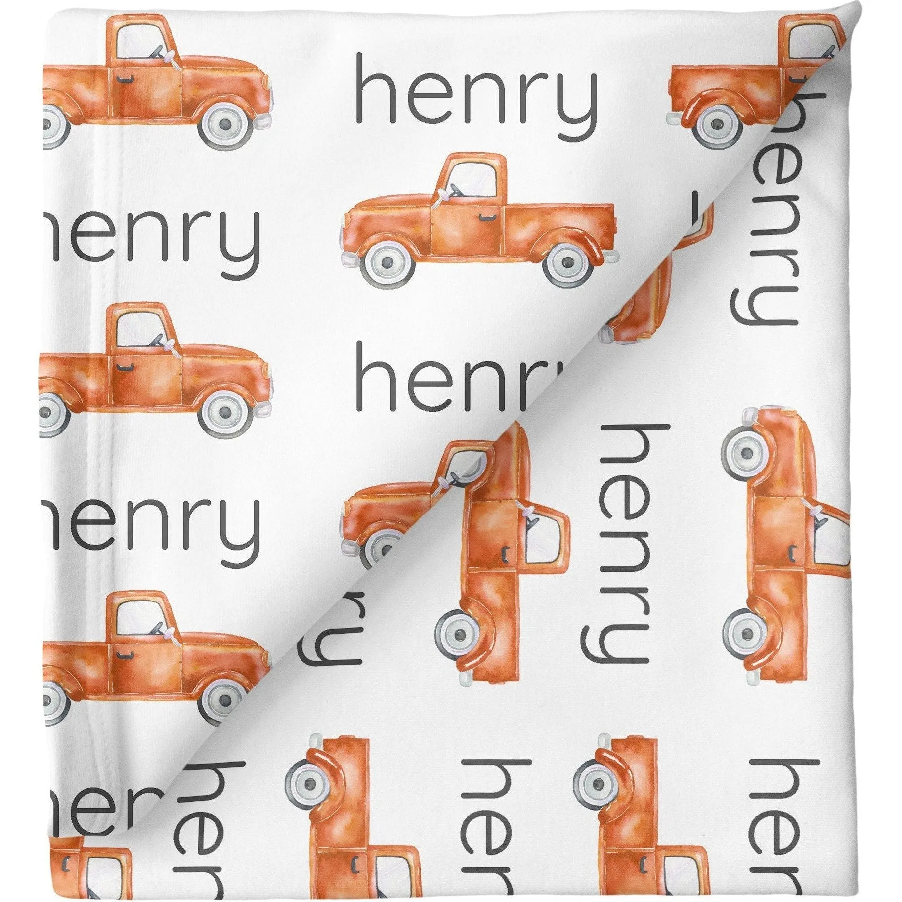 Sugar   Maple Personalized Stretchy Blanket | Trucks