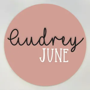 Sugar   Maple Round Personalized Name Sign | Painted