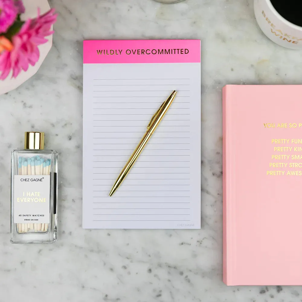 'Wildly Overcommitted' Lined Notepad