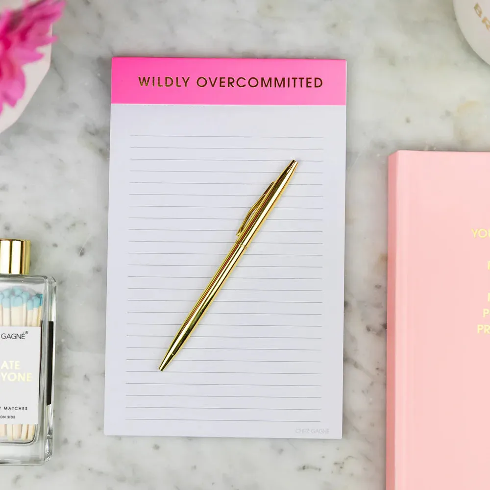 'Wildly Overcommitted' Lined Notepad
