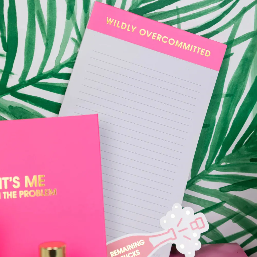 'Wildly Overcommitted' Lined Notepad